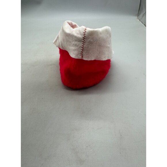 Handmade Red & White Christmas stocking bootie decor 7x6x3" READ - Picture 4 of 6